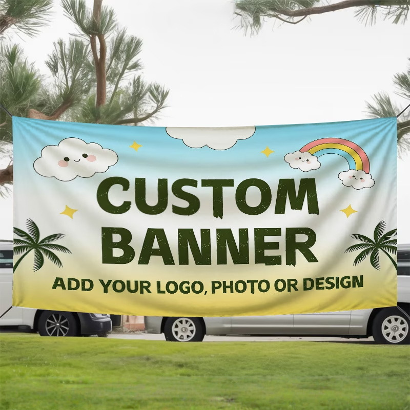 Auto Repair Shop Logo - Bandeiras Personalizadas Adequadas para Oficinas de