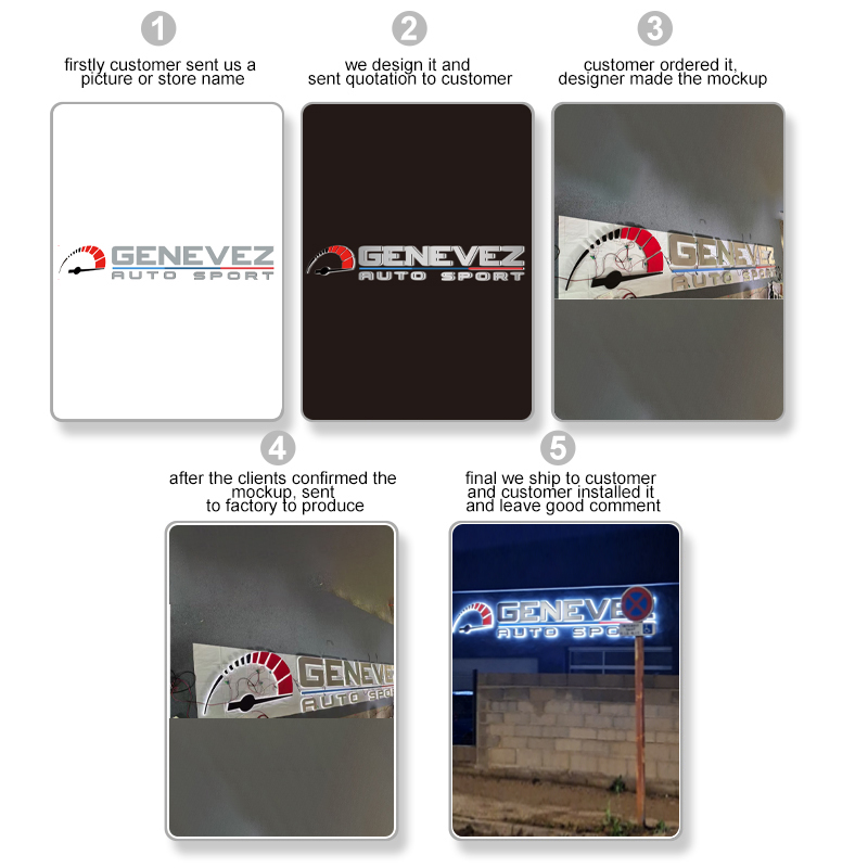 Letreiro Metálico 3D Personali - Auto Repair Shop Logo avaliação e preço